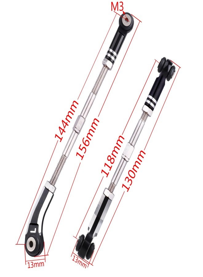 AllinRC Aluminum Steering Camber Link Set Toe Link Steering Linkage Turnbuckles and Camber Links for Arrma 1/8 Kraton/Notorious 6S BLX Upgrades Parts (Black) - Image 3